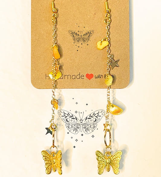 Golden Butterfly - Dangles