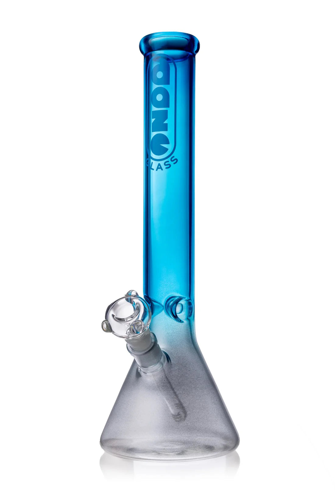 Daze Glass - 16" Metallic Silver & Blue Glass Water Pipe