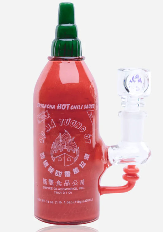 Empire Glassworks 6.5 Inch Sriracha Bottle Glass Bong Water Pipe