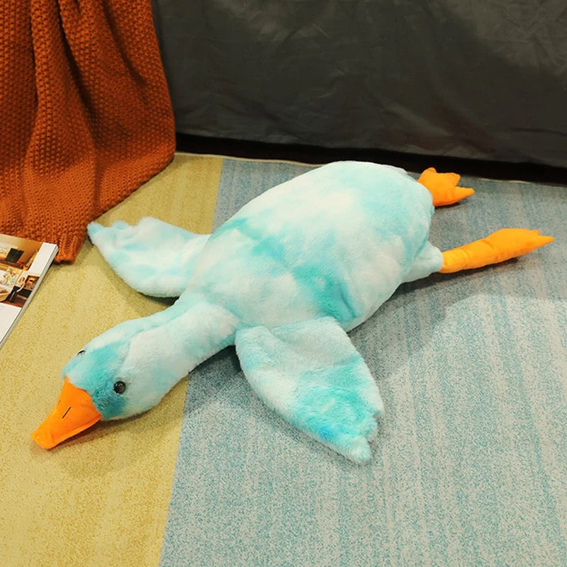 50-190Cm Giant Duck Plush Toys Fluffy Sleep Pillow Cute Animal Stuffed Swan Goose Soft Dolls Floor Mat Kids Girls Birthday Gift