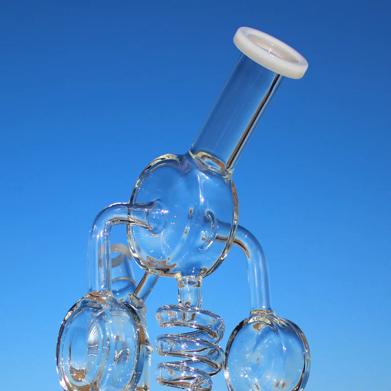 Approx. 11" Spiral Mushroom Recycler Water Pipe W/ Circ Perc